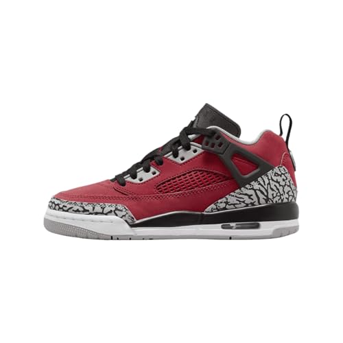 Jordan Spizike Low Big Kids' Shoes (FQ3950-600, Gym Red/Wolf Grey/Cool Grey/Black) Size 6