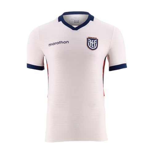 Official Ecuador 2026 Men’s Away 2 Jersey – Marathon Sports Ec Authentic White Tournament Edition Soccer Kit – USA Stock Large