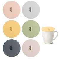 WeddHuis 6 Stücke Silikon Deckel Wiederverwendbarer Anti Staub für Tasse Trinkgläser Kaffee Mug Bierkrug (10cm) (Bunt)