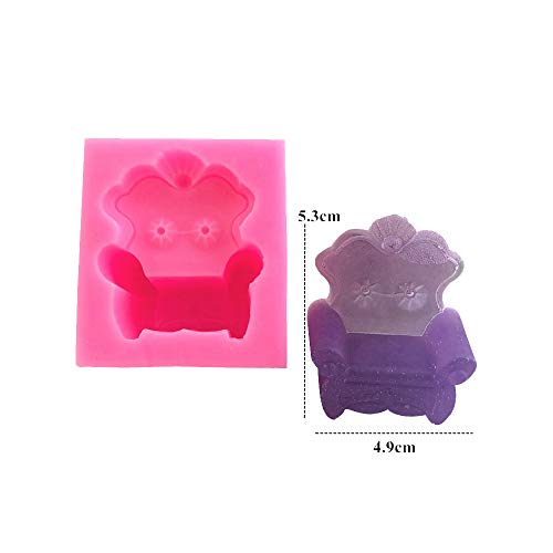 3D Sofa Chair Silicone Mold European Style Furniture Cake Decorating Molds Fondant Cake Mould Chocolate Candy Gum Paste Soap Mould Kitchen Baking Moulds - Image 5