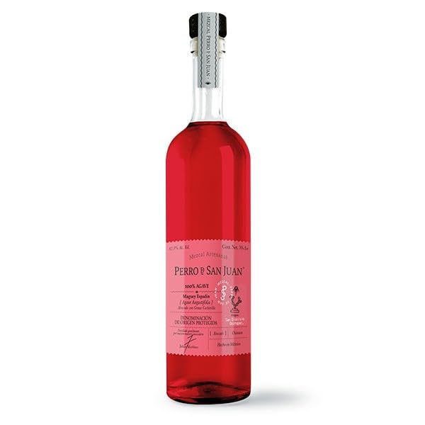 Perro de San Juan Mezcal Grana Cochinilla - Botella de vidrio 700 ml.
