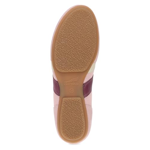 Image of Dansko Milana Slip-On Sneakerina Flats for Women - Sneaker-Inspired Ballet Shoe with Built-in Wedge and Arch Support - Lightweight Rubber Outsole - Leather and Mesh