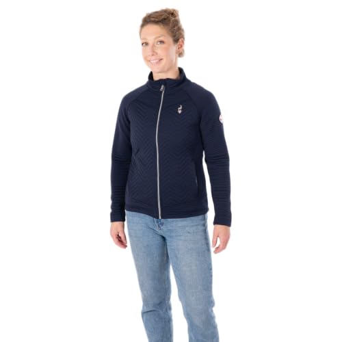 Aulp - Veste bi matiere f - Polaire - Bleu marine - Taille L