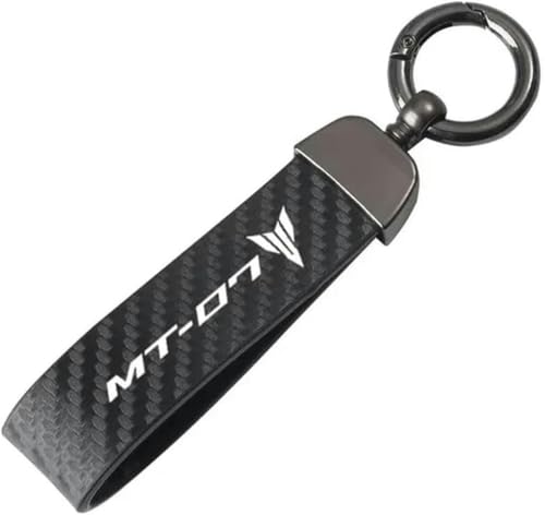 JXZQQBMD Porte-clés en cuir pour moto avec fermoir en fer à cheval Bijoux pour Yamaha MT01 MT09 MT07 MT10 MT03 MT 01 09 07 03 10 MT-01 MT-10 MT-03