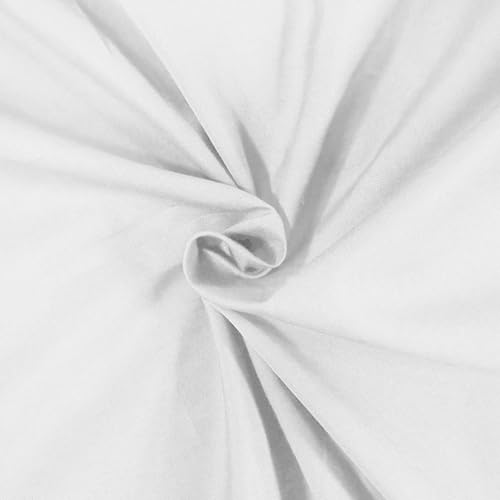 Parure de lit percale de coton 300 fils blanche drap premium de qualité hôtelière pour lit XL - 4