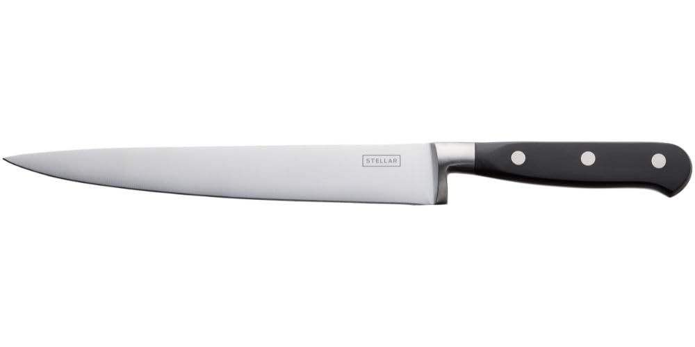 Stellar Classic 21cm / 8" Carving Knife, Stainless Steel Razor Sharp Blade, Full Tang Riveted Handle, Dishwasher Safe