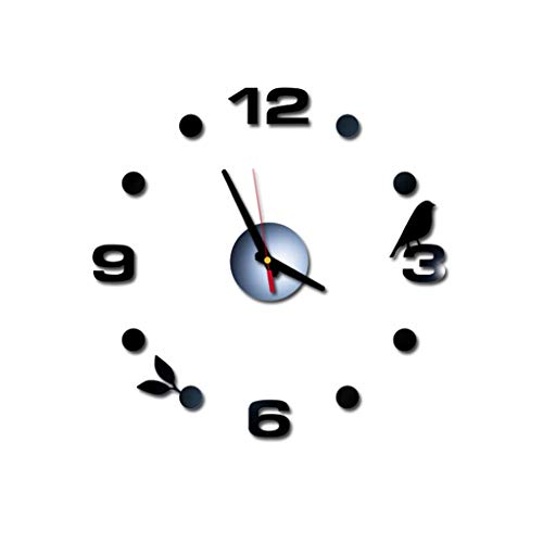Neubula - Reloj de pared para bricolaje, 2 años, con reloj de pared 3D moderno con números de espejo, pegatinas para regalo de decoración para oficinas domésticas