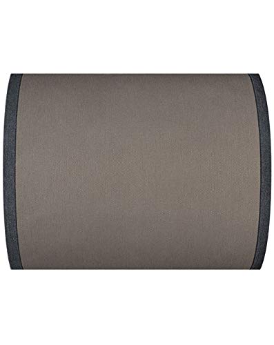 décoetcompagnie Toile à transat au mètre uni Taupe Bords Noirs (Toile Seule) - Les Toiles du Soleil