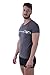 Emporio Armani Men's Pop Stripe Eagle V-Neck T-Shirt, Anthracite, Medium