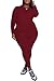 PINSV Women's Plus Size 2 Piece Outfits Tracksuits Long Sleeve Top Pants Sets Loungewear Sweatsuits Burgundy 3XL