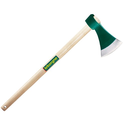LEBORGNE - Hache Tout Usage - Acier Forgé, Manche Bois Certifié PEFC - Ø 15 cm - 1,5 kg - Pour Travaux Jardin, Couper Petit Bois, Planter Clous, Installer Clôture