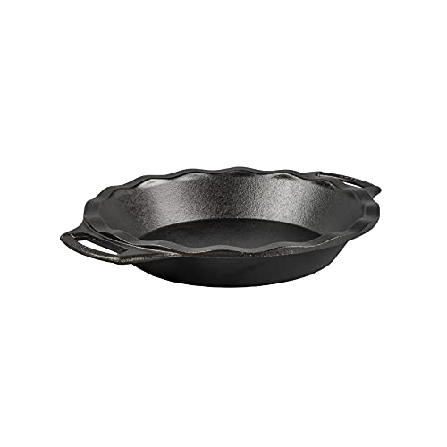 Lodge 9 Inch Cast Iron Pie Pan - PFAS-Free Pre-Seasoned Bakeware for Flaky Crusts, Deep Dish Pies, and Quiches - Dual Handle Design - Made in the USA by Lodge - Image 3
