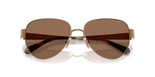 Image of Coach womens Hc7186 Aviator Sunglasses