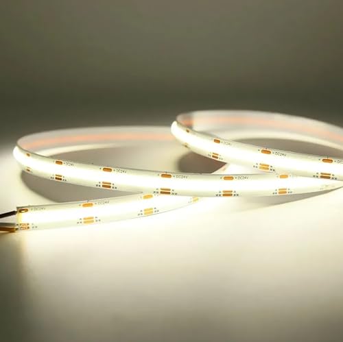 Tira LED CCT COB 2700K-6500K 5V 12V 24V Dimmable 10mm miniatura 6