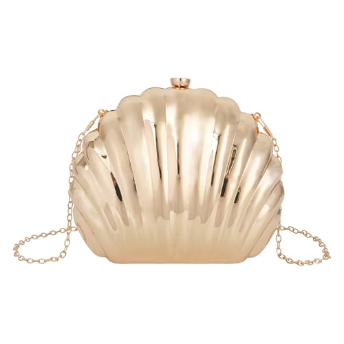 Image of Women Seashell Evening Bag Purse Mermaid Chain Strap Clutch Handbag Shoulder Bag | Seashell