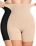 SIMIYA Shapewear Tummy Control Shorts for Women, 5-IN-1 Body Shaper High Waisted Girdle Boyshort Slip Short for Under Dresses