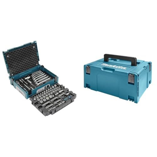 Makita COFFRET MAKPAC OUTILLAGE À MAIN 120 PCS E08713 & Coffret empilable robuste Makpac Taille 3 - MAKITA 821551-8