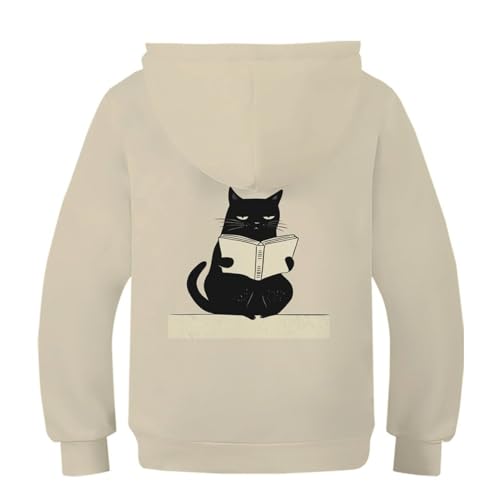 Pull à capuche chaton mignon pour ado de 11 à 13 ans