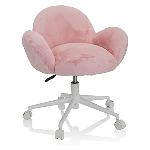 hjh OFFICE KID TEDDY Swivel Chair in Pink Cover