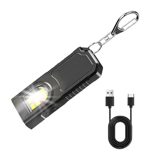 Image of Serplex EDC Mini Keychain Flashlight 2.6'', Magnetic Emergency Pocket Torch with Back Clip, Portable USB Rechargeable LED Flashlight for Camping, Hiking, Work, Car Repair & Outdoor Use