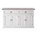 HomeRoots White & Brown Mahogany, Medium-Density Fibreboard (MDF) Modern Farmhouse Brown and White Buffet Server