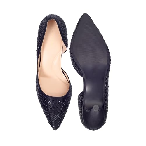 Image of Lino Perros Womens Lino Perros Diamond Studded Slim Pumps Heeled Sandal