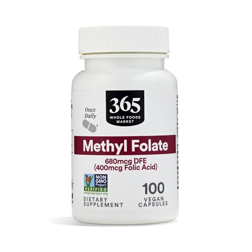 365 by Whole Foods Market, Methyl Folate, 100 Count - image 1