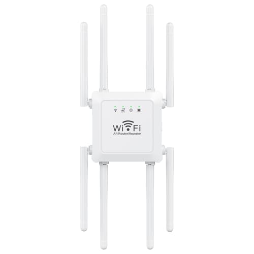 1200Mbps WiFi Extender Signal Booster, Long Range Wireless Internet Repeater for Home Cover up to 10,000 Sq.ft and 60 Devices, Dual Band 2.4/5GHz, WiFi Router Extender with Ethernet Port