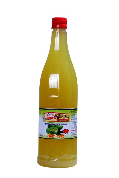 Gharkul Pickles Homemade Row Mango (Kairi Pane) Squash Syrup Sharbat 1000 Ml-picture-11