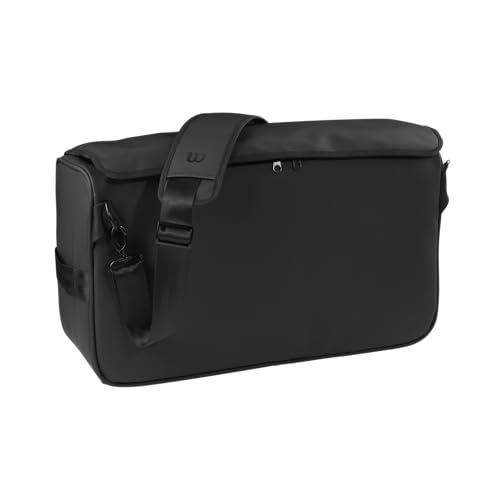 Image of Wilson Sideline Football, Black, Three-Ball Bag