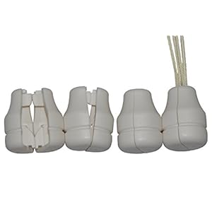 Large White Bell Shape Window Blind Tassels. This Child-Safe Safety Pull Cord Tassel Will OPEN When Excessive Pressure…