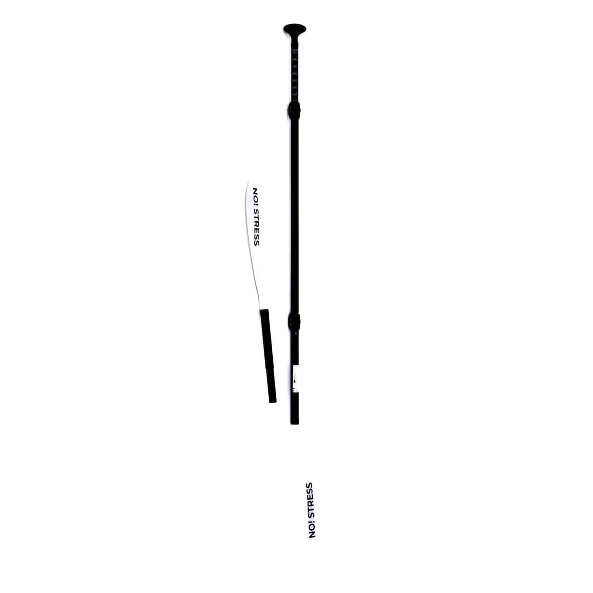 No Stress Carbon Hybrid SUP und Kajakpaddel 4-teilig I Verstellbares, leichtes Paddel, Carbonschaft I Länge Kajak 230 cm/SUP 172-213 cm I Perfekt für Anfänger und Fortgeschrittene