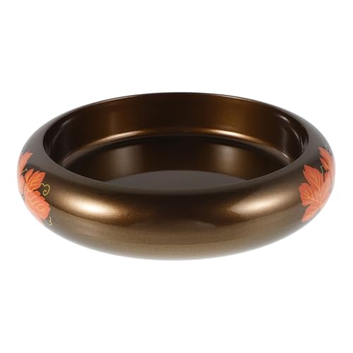 PRETYZOOM Round Japanese Sushi Platter Salmon Sashimi Serving Dish for Appetizers Salad and Desserts Freshness Preserving Design for Home and Restaurant Use Easy to Clean Dinnerware