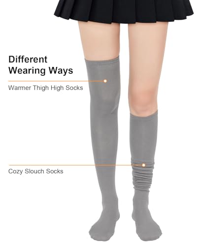 Image of Century Star Womens Casual Stripes Thigh High Long Socks-Thin Over the Knee High Stocking Thigh High Tights Boot Socks