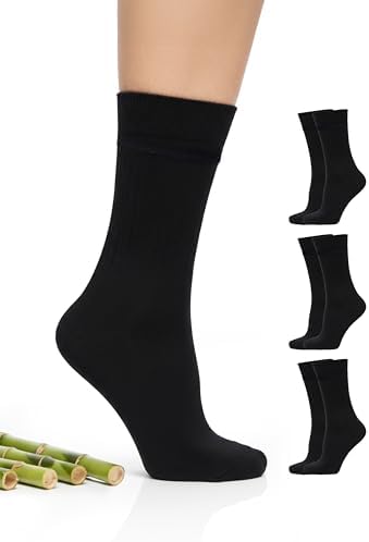 Hugh Ugoli Women Rayon Dress Socks, Extremely Soft Thin Crew Sock...