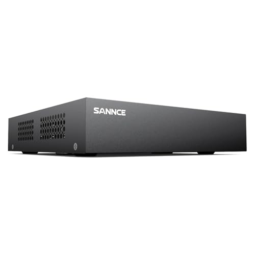 SANNCE DVR TVI 1080P 8 Canali per la Registrazione 24/7 Videoregistratore Video Registratore H.264+ HDMI Email Allarme con Telecamera CVBS/AHD/TVI/CVI/IP per Videosorveglianza-senza HDD