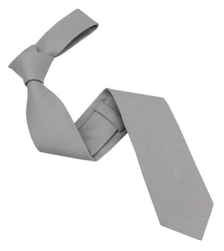 Image of Mens Solid Linen Ties - Slim Pattern Necktie for Men Wedding Groomsmen