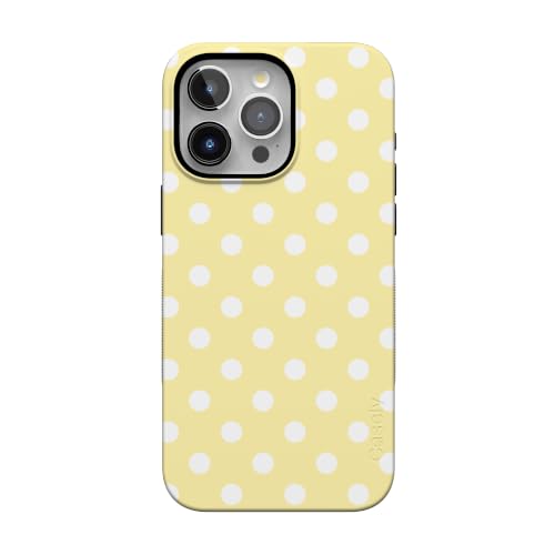 Casely iPhone 15 Pro Max Case | Spotted in SoHo | Yellow Polka Dot | Bold Protective Design | Compatible with MagSafe