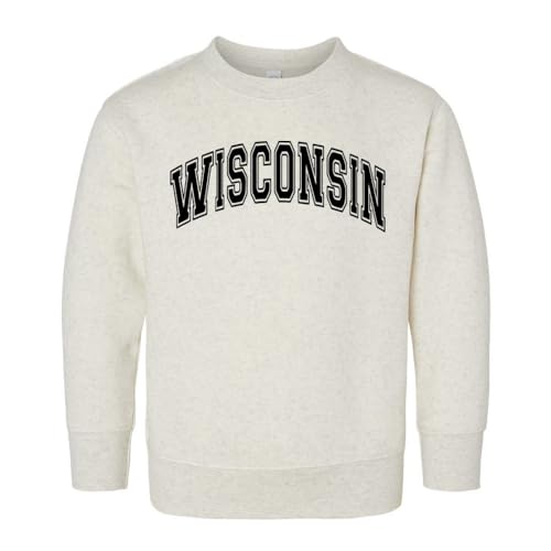 Arch Wisconsin Kids Sweatshirt Toddler 3T Natural Heather