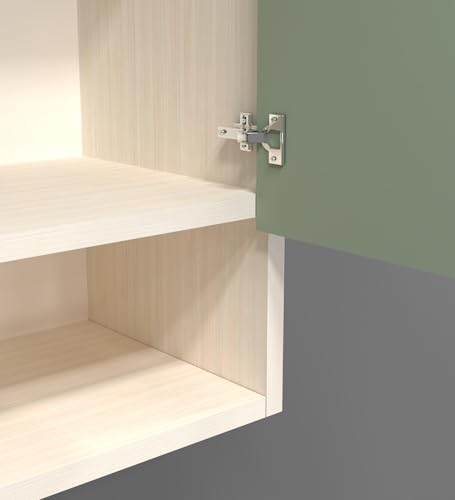 Image of SPECIALITY PANELS 2 Door Mirror Glossy Triple Layered UV Resistant Handless Cabinet Wall Mounted Storage Unit with Space Organizer Cupboard for Kitchen Bathroom Living Room Organizer | DIY Assembly