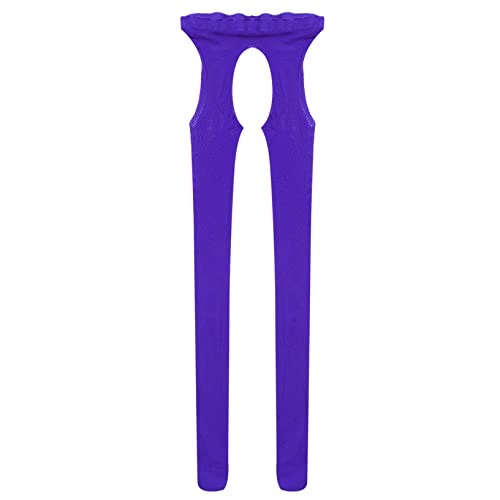 Women Hollow Out Fishnet Tights Footed Thigh High Pantyhose Sheer Hold Up Stockings Leggings4