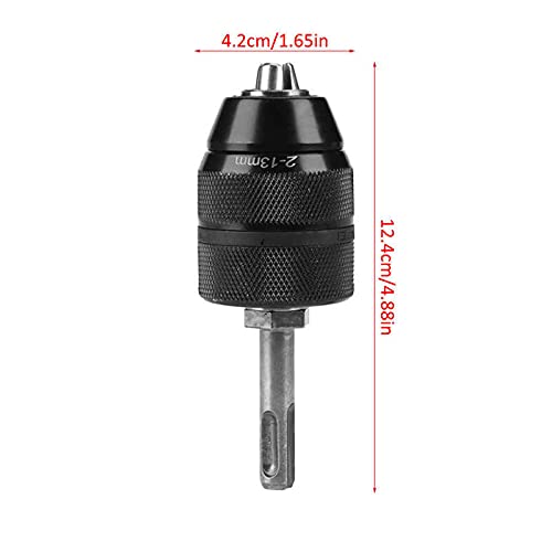 Uchwyt tokarski, 2-13mm Pojemność Metalowa Tokarka Keyless Wiertła Konwerter uchwytów z adapterem Elektryczny wiertarka Elektronarzędzia Akcesoria