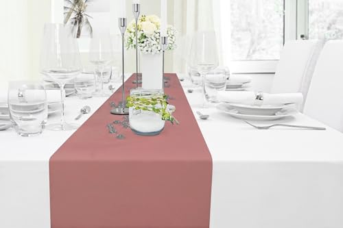 Moderno Tischläufer Tischdeko, in Alt-Rosa (30 cm x 25 m), Festliche Dekoration für Geburtstage & Hochzeiten… – Ansicht 6