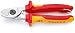 Produktbild Knipex Kabelschere verchromt, isoliert mit Mehrkomponenten-Hüllen, VDE-geprüft; mit Befestigungsöse zum Anbringen einer Absturzsicherung 165 mm (SB-Karte/Blister) 95 16 165 T BK