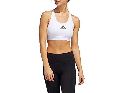 adidas Women's Medium Suppor Racer Back Don't Rest Alphaskin Padded Bra W/ Removable Pads
