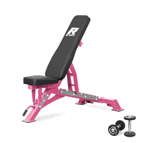 Image of RITFIT Adjustable Weight Bench, Incline Decline Flat, 1300LB Capacity | Full Body Workout Bench for Home Gym Strength Training, 10 Backrest Positions, 3 Seat Angles, Heavy Duty Steel Frame