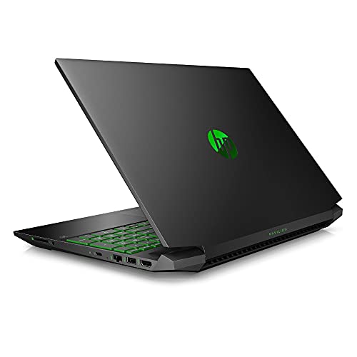 Image of HP Pavilion Gaming Laptop 15.6 Inch FHD IPS 144Hz Display, AMD Ryzen 5-5600H, 16GB DDR4 RAM, 512GB SSD, NVIDIA GeForce RTX 3050 4GB, No Operating System, QWERTZ Keyboard, Black /Green