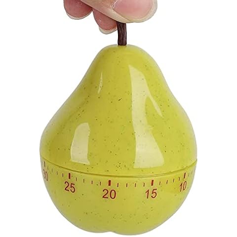 Sour Pear Kitchen Timer 60 Minute Wind Up Cooking Timer Mechanical Rotating Alarm Reminder Countdown Timer Gift for Cooking Baking Cover