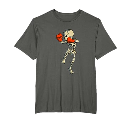 Esqueleto Muay Thai Kick boxing MMA Funny Karate Halloween Camiseta