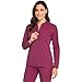 M&M SCRUBS Women's Ultra Soft Front Zip Warm-Up Scrub Jacket (Burgundy, Large)